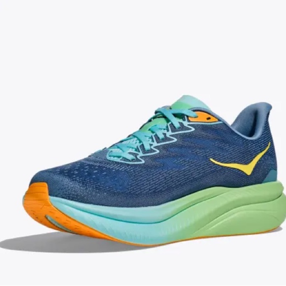 Hoka Men’s Blue and Green Running Shoes - Picture 4 of 10